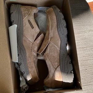 Skechers Tan Suede Slip-On Loafers